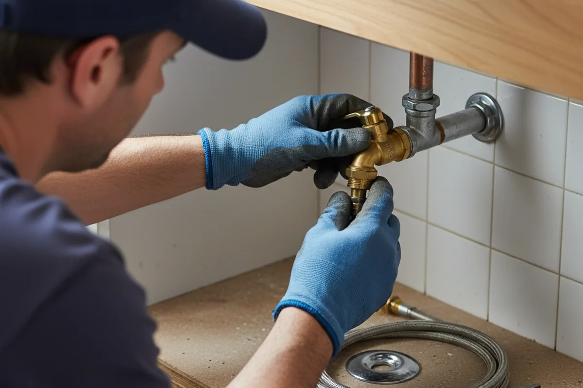 Shutoff valve and fitting work during Emergency Plumbing in Windber